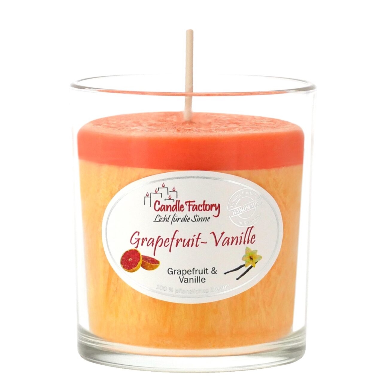 GRAPEFRUIT-VANILLE - Duftkerze im formschönen Whiskybecher