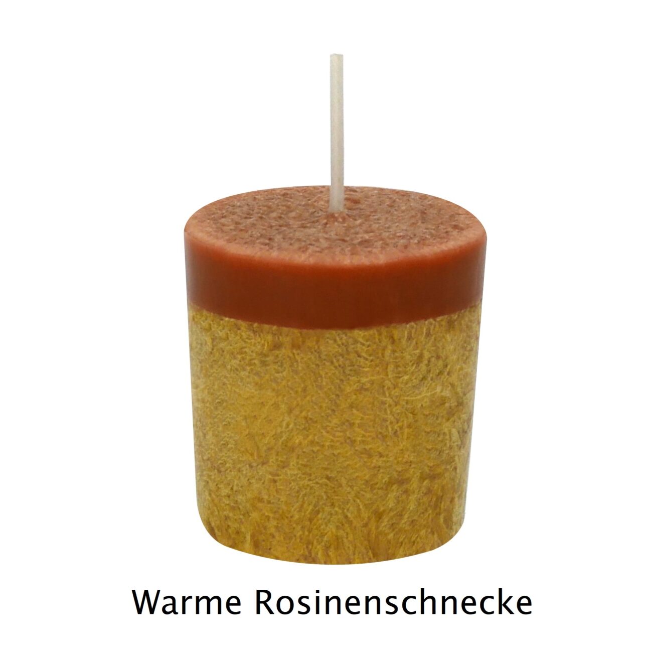 Duftkerze  warme ROSINENSCHNECKE als Votivkerze