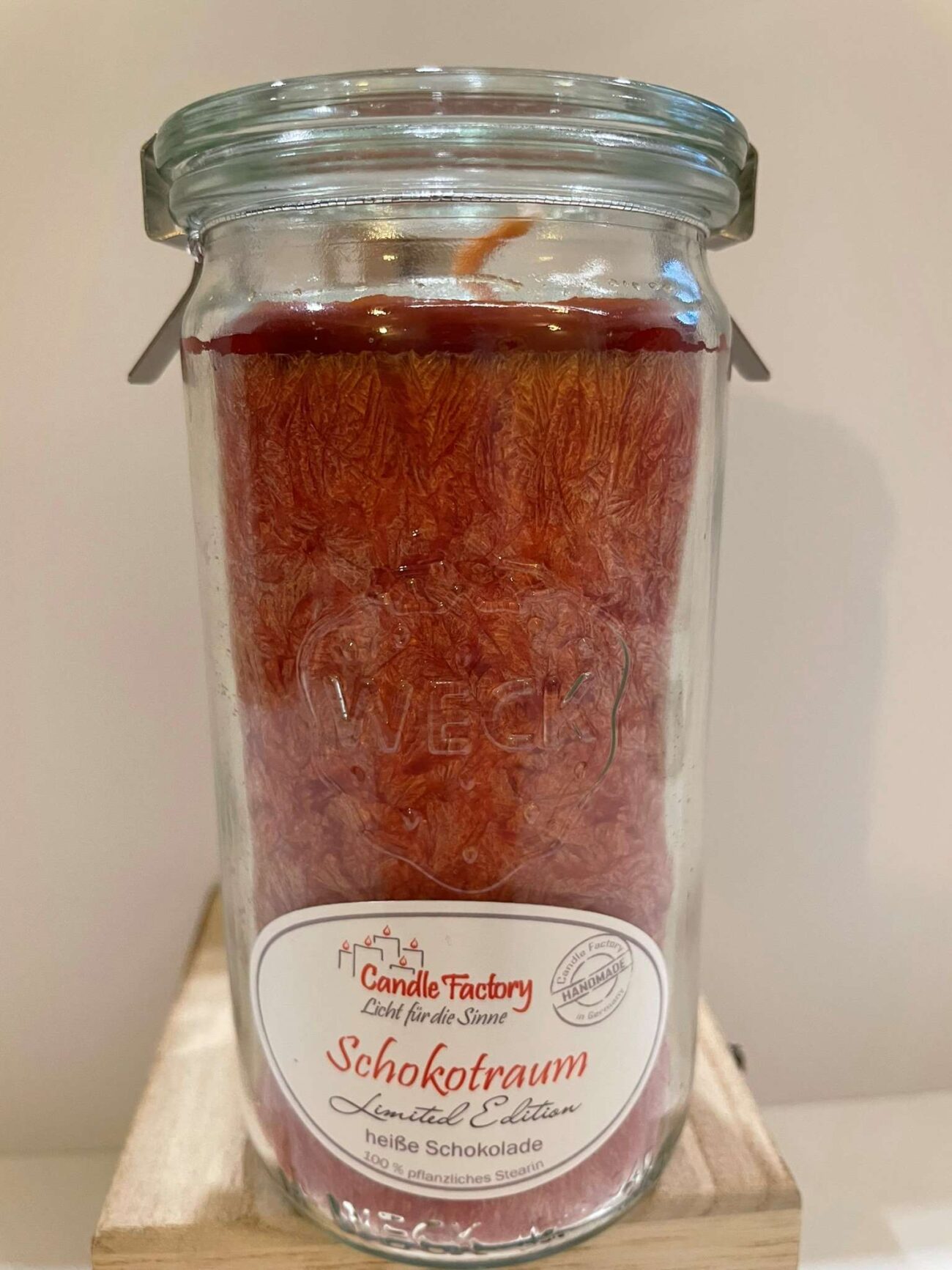 SCHOKOTRAUM   -  Die Duftkerze im Glas der Marke Weck®   Mini Jumbo