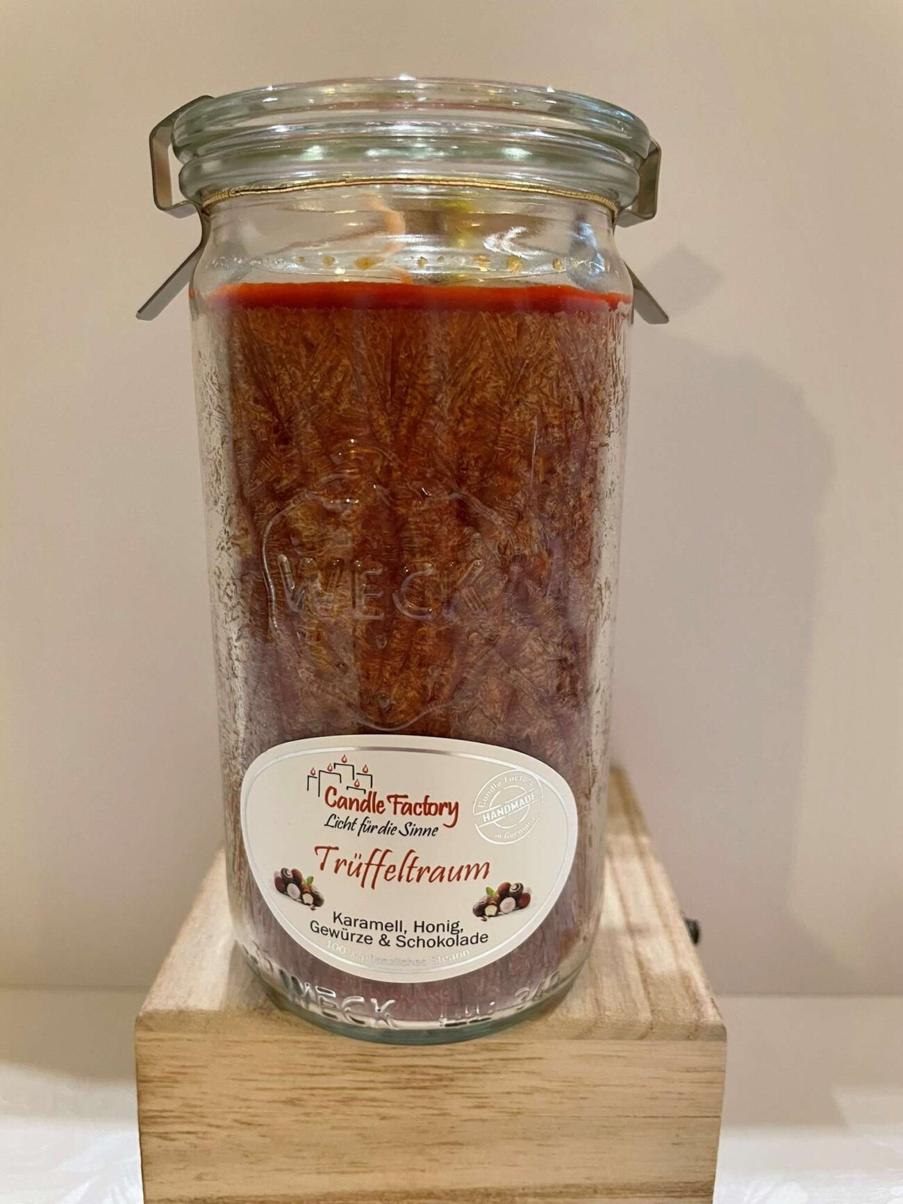 TRÜFFELTRAUM   -  Die Duftkerze im Glas der Marke Weck®   Mini Jumbo