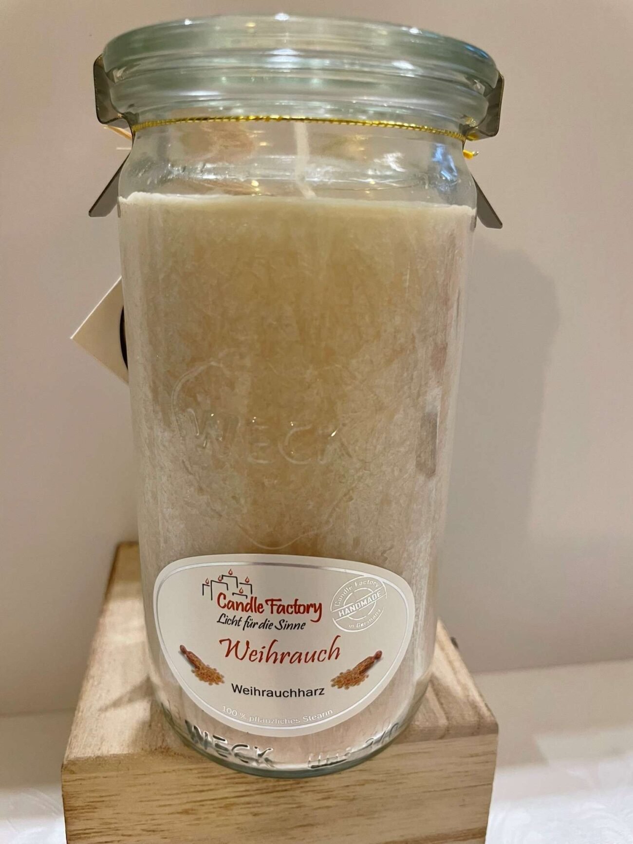 WEIHRAUCH   -  Die Duftkerze im Glas der Marke Weck®   Mini Jumbo